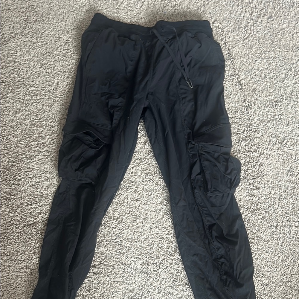 Black Cargo Jogger Pants